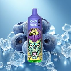 RandM Tornado 9000 Puffs 850 mAh 18 mL Mesh Coil Blueberry Ice