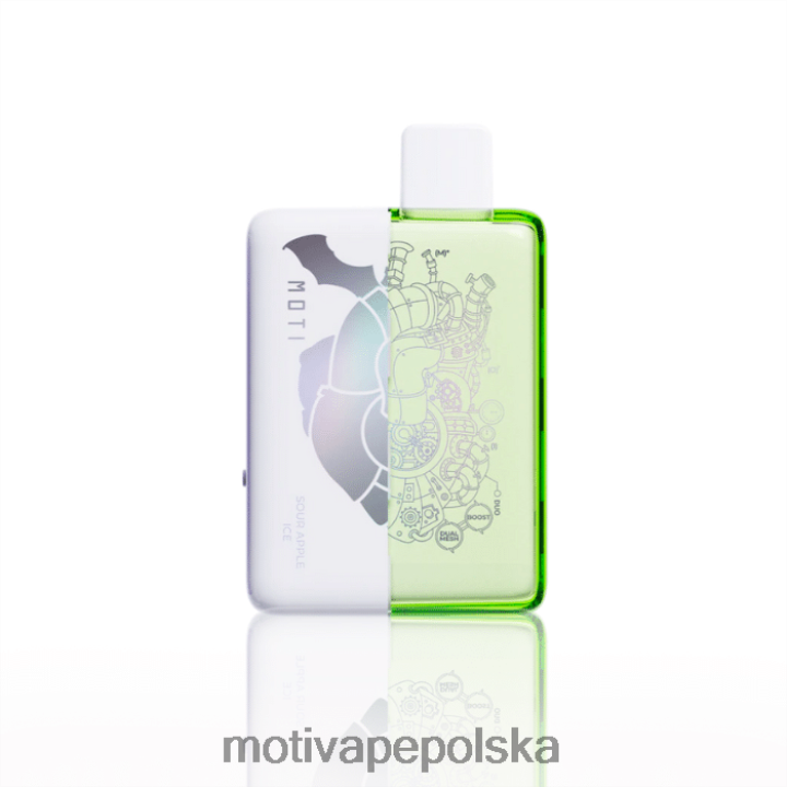 MOTI Vape Pods Polska - MOTI Duo 9000 jednorazowych waporyzatorów (5%, 9000 zaciągnięć) 6V86665 kwaśny lód jabłkowy