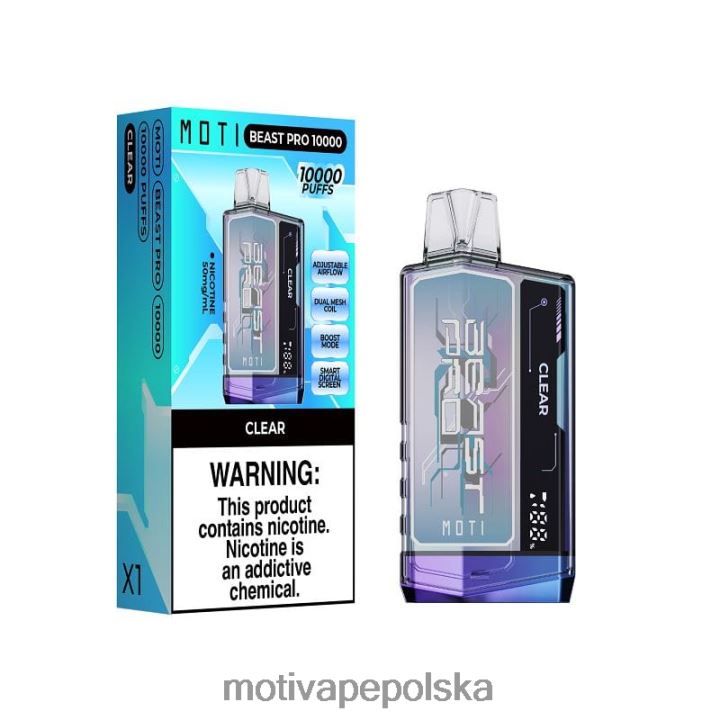 MOTI Vape Polska - MOTI Beast Pro Waporyzator jednorazowy (5%, 10000 zaciągnięć) 6V86641 jasne