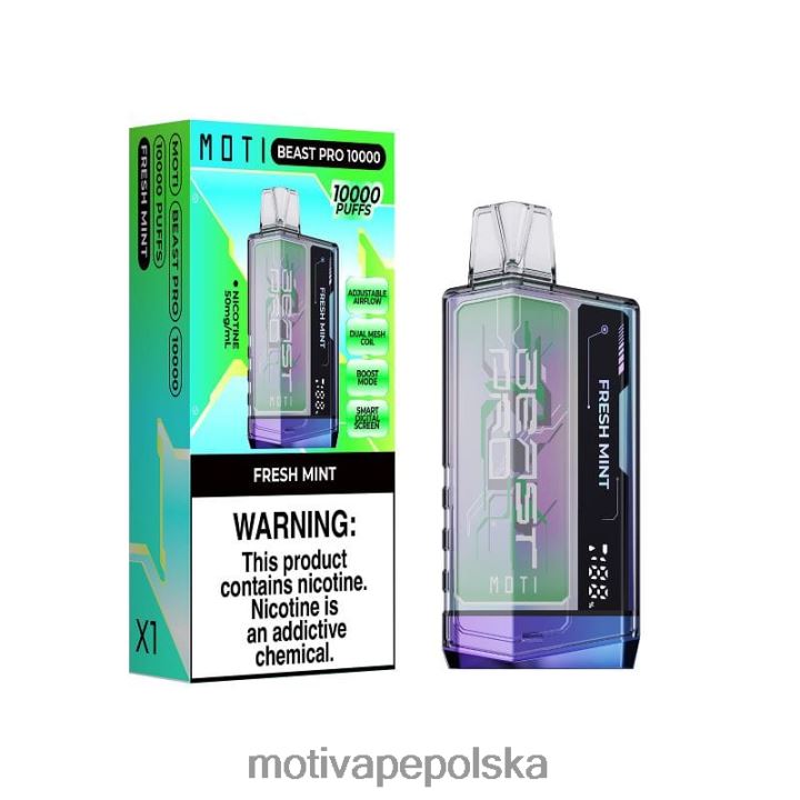 MOTI Vape Price - MOTI Beast Pro Waporyzator jednorazowy (5%, 10000 zaciągnięć) 6V86644 świeża mięta