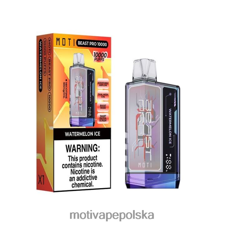 MOTI Vape Warszawa - MOTI Beast Pro Waporyzator jednorazowy (5%, 10000 zaciągnięć) 6V86652 lód arbuzowy