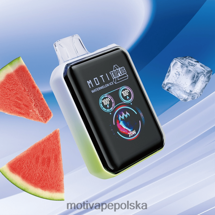 MOTI Vape Kit Polska - MOTI Triplus Jednorazowy vape 20 tys. (5%, 20000 zaciągnięć) 6V86610 lód arbuzowy