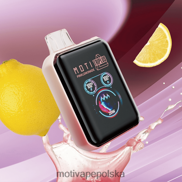 MOTI Vape Recargable Polska - MOTI Triplus Jednorazowy vape 20 tys. (5%, 20000 zaciągnięć) 6V8668 różowa lemoniada