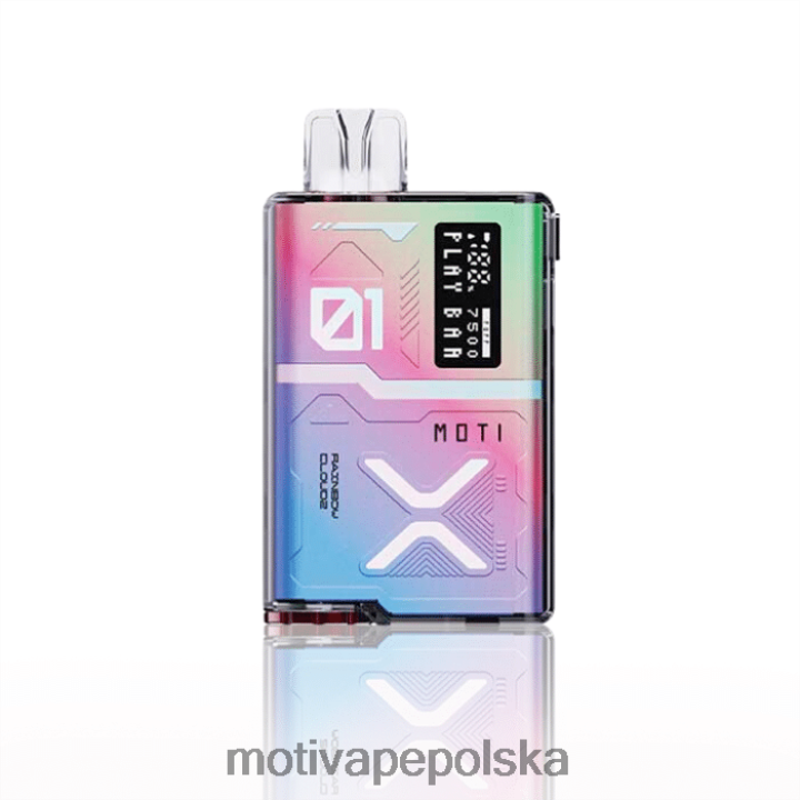 MOTI Vape Near Me - MOTI Play Bar 7500 jednorazowych waporyzatorów (5%, 7500 zaciągnięć) 6V86657 tęczowa chmura