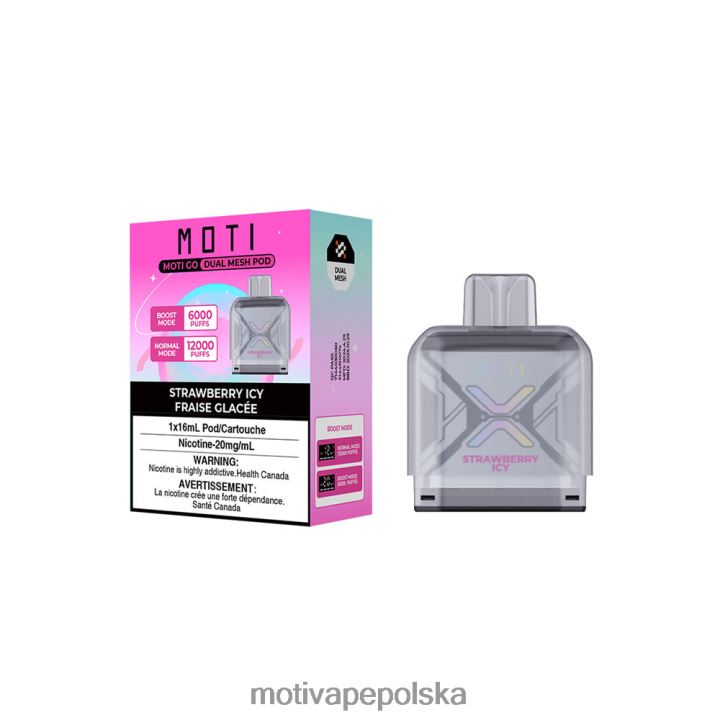 MOTI Vape Pods Polska - MOTI Go Pro jednorazowy pojemnik 6V86695 lodowa truskawka