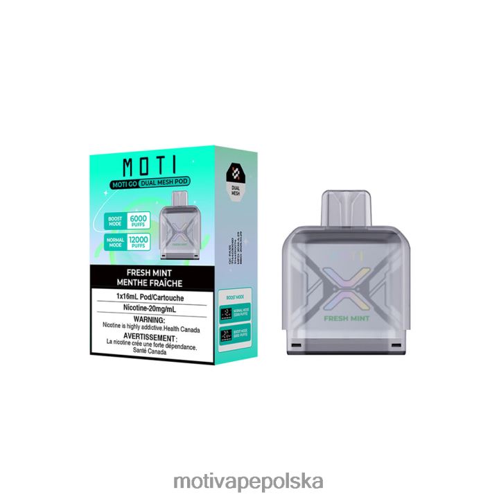 MOTI Vape Polska - MOTI Go Pro jednorazowy pojemnik 6V86691 świeża mięta