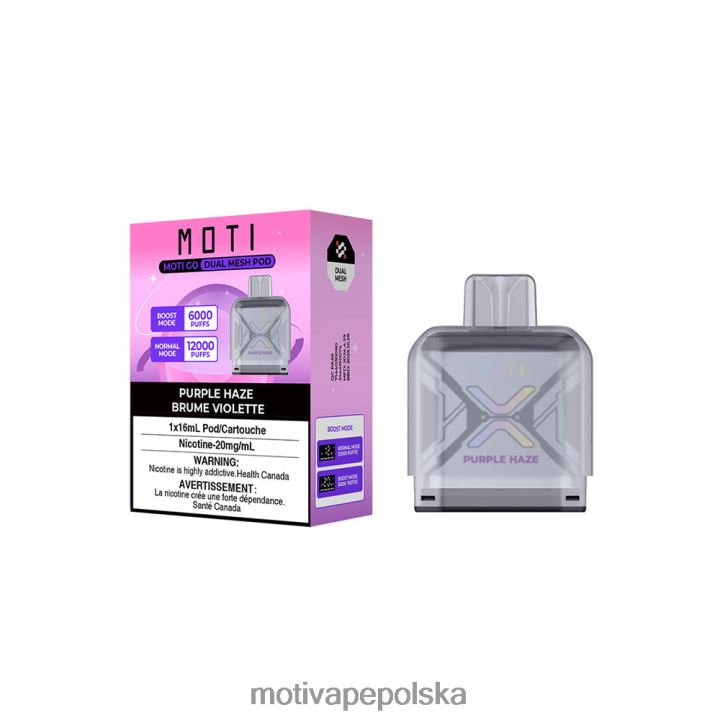 MOTI Vape Price - MOTI Go Pro jednorazowy pojemnik 6V86694 fioletowa mgła