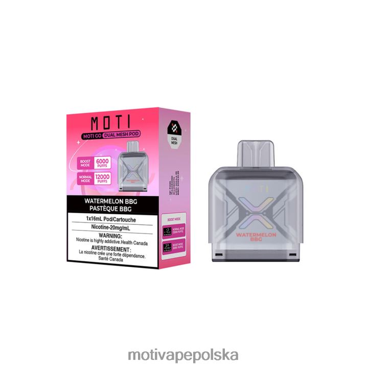 MOTI Vape Warszawa - MOTI Go Pro jednorazowy pojemnik 6V86692 guma balonowa arbuzowa